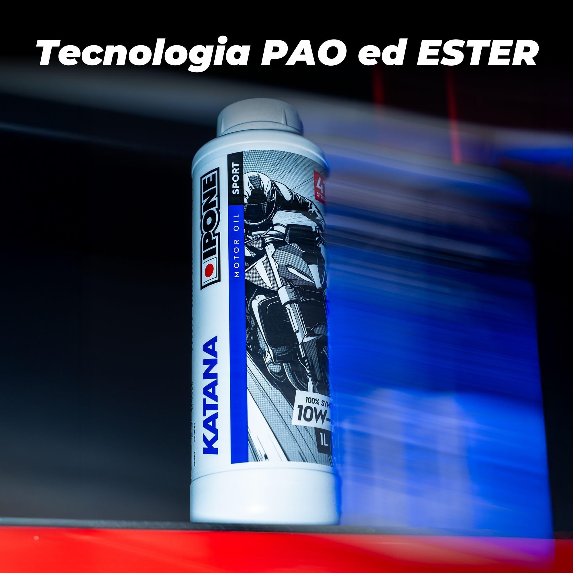 IPONE - Olio Motore 4 Tempi Katana 10W40 Full Power Katana - Tanica da 4 Litri - 100% Lubrificante con Esteri Sintetici - Alte Prestazioni - Cambio più fluido