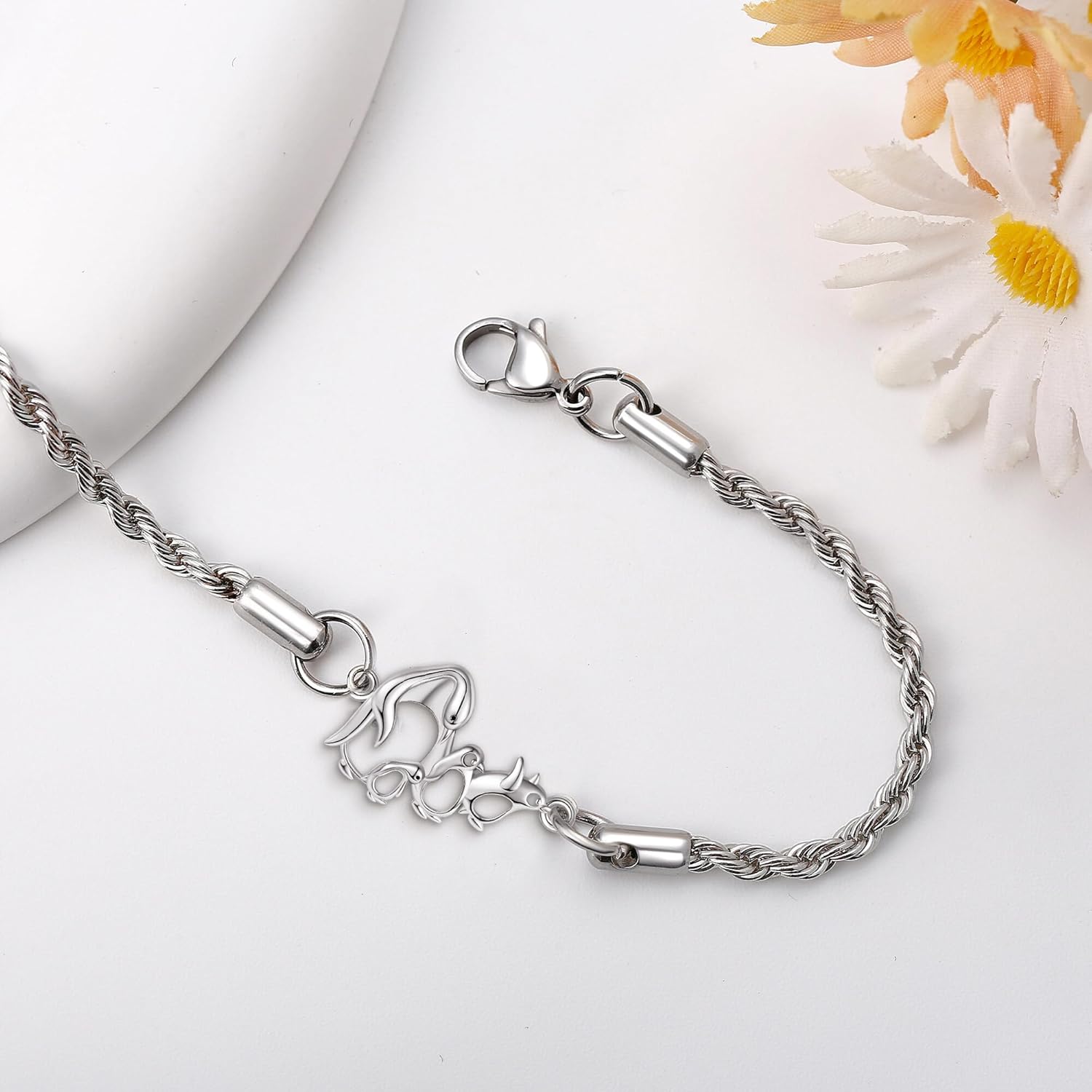 ONEFINITY Penguin Bracelet 925 Sterling Silver Penguin Family Bracelets Ocean Sea Animal Penguin Jewelry Mothers Gifts for Women Mom Grandma Penguin Lover - Image 5