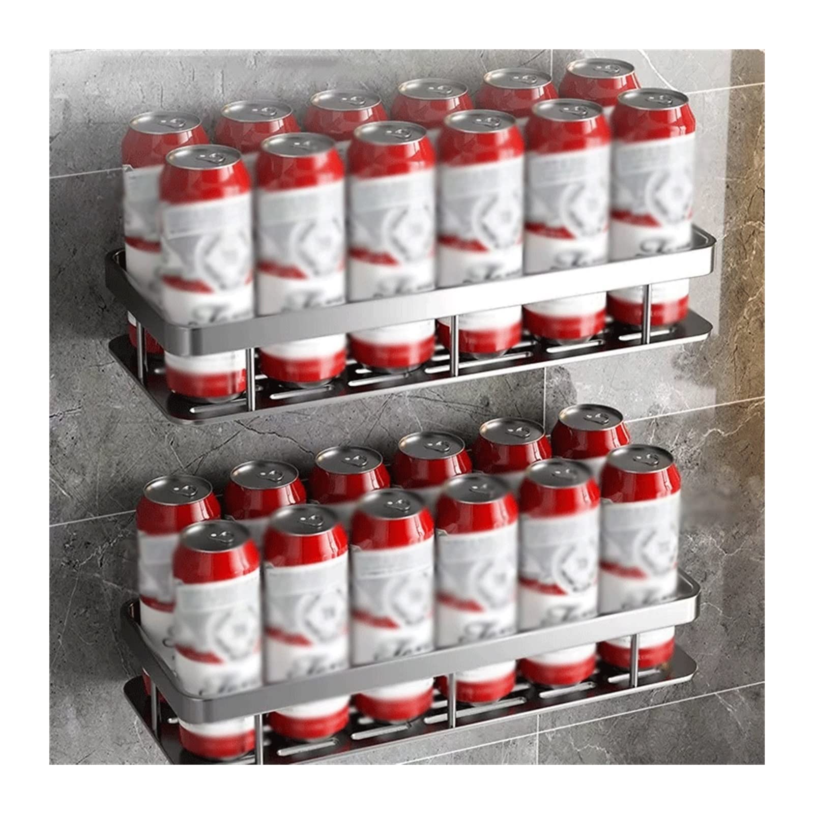 Ripiano per doccia Rack di stoccaggio Lavabo for WC semplice a tre strati Organizer(Nero)