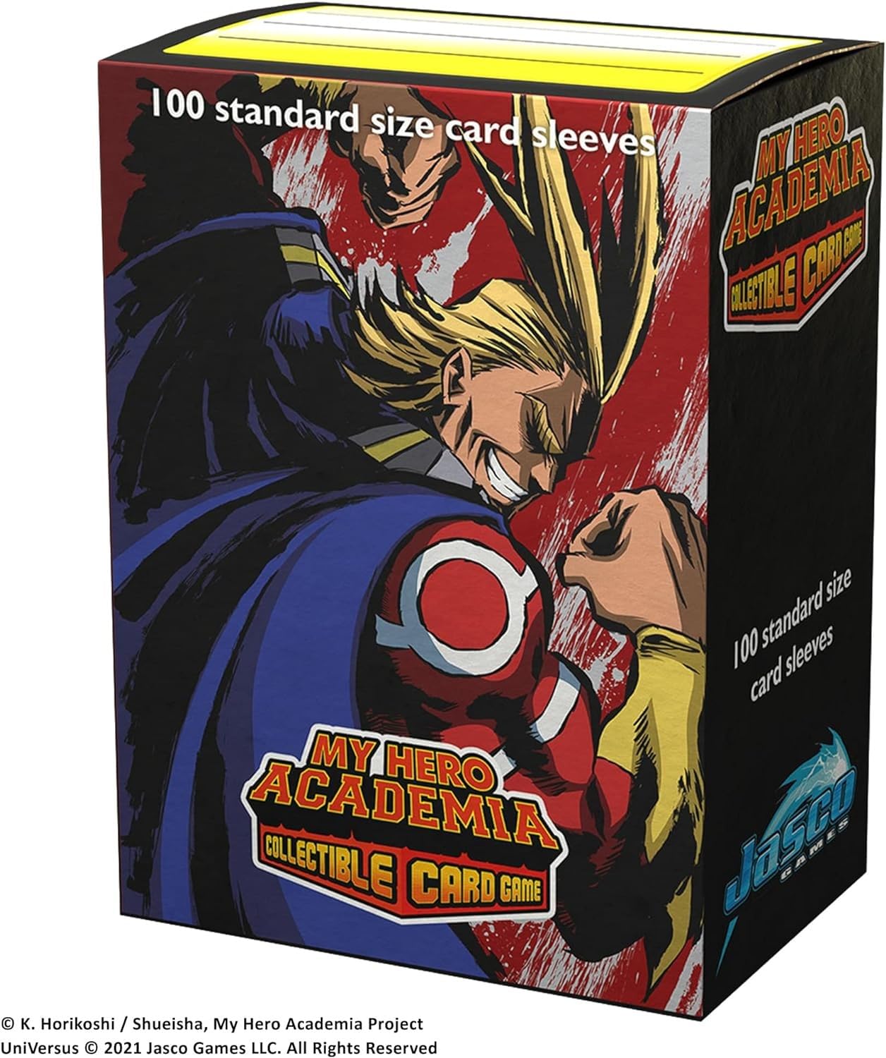 My Hero Academia Collectible Card Game All Might Flex Card Sleeves | 100 Dragon Shield Art Sleeves | Card Game Holder | PVC and Acid-Free
