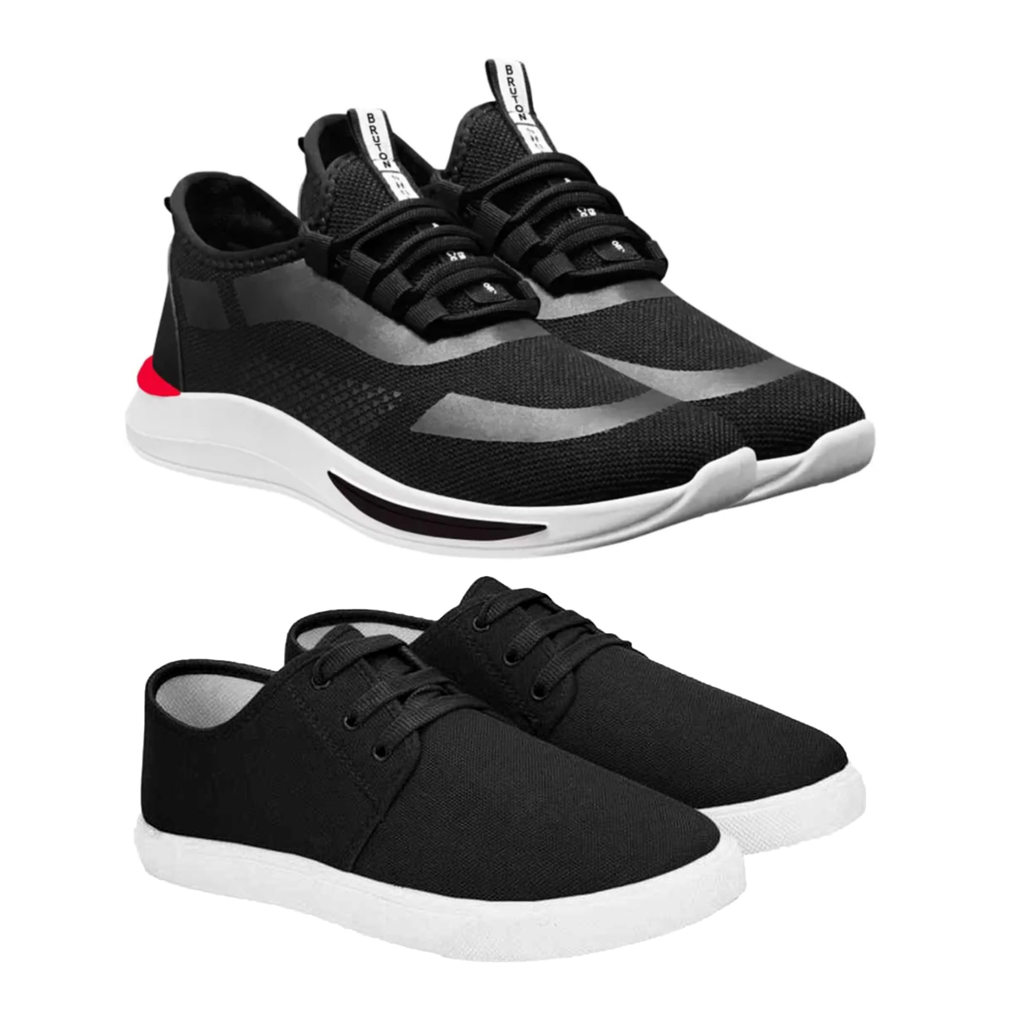 BRUTON Running Sports Shoes for Mens & Boys- Black, Black - Size: 8 (B0D3HZ244N) Amazon Price History, Amazon Price Tracker