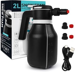 Electric Foam Sprayer 2L,75PSI Electric Pressurized Foam Sprayer for Car Washing,Rechargeable Pump Sprayer with 2 Modes,Suitable for Car Cleaning Detailing Home Garden