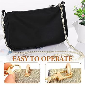 Set 4 Catene Per Borse In Metallo Dorato - 40/60/100/120cm - Accessori Moda Sostituibili Per Borsette - Foto 6