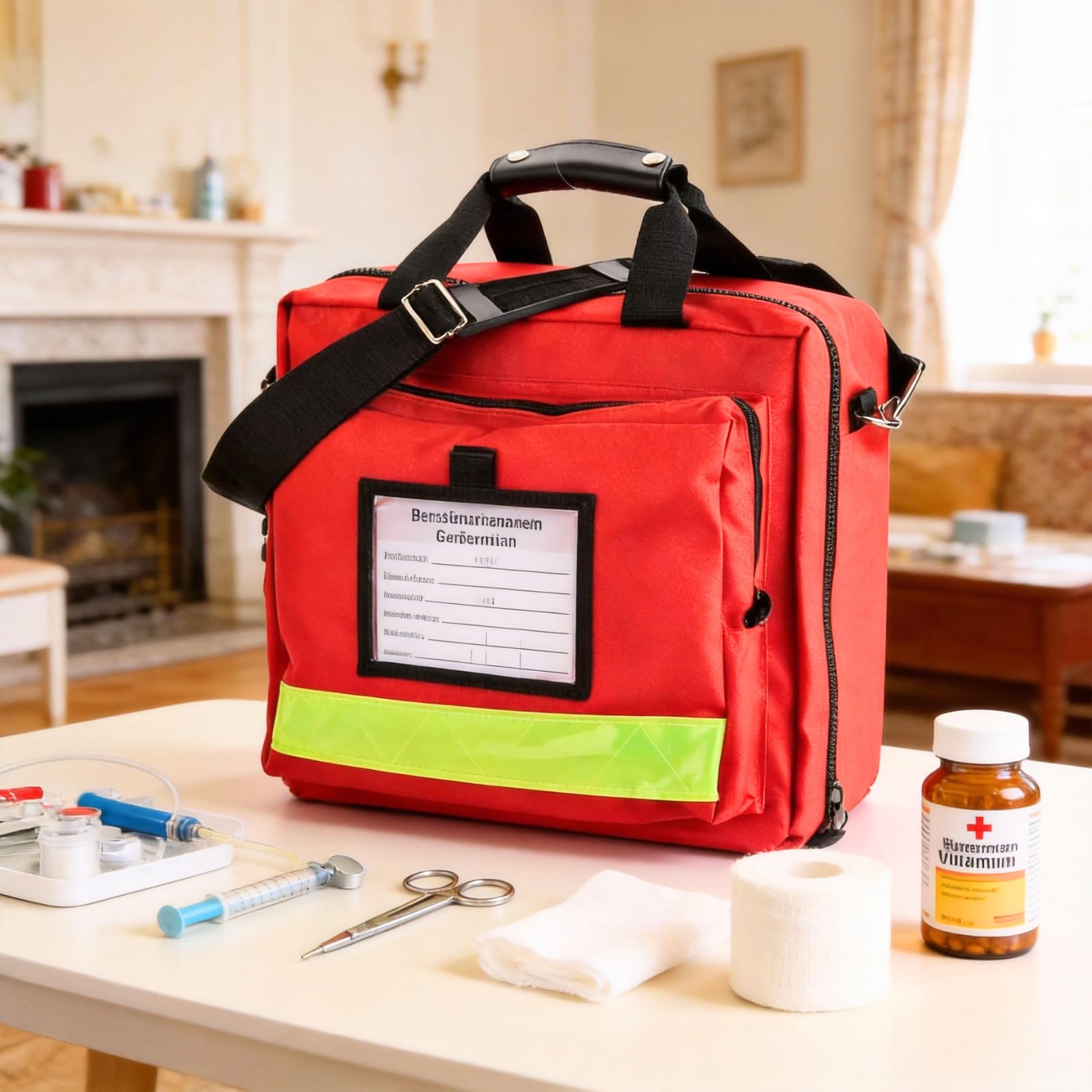 Borsa di pronto soccorso vuota,Borsa medica di emergenza - Borsa sanitaria per la cura domestica,vitamine, medico, viaggio & emergenza - rosso