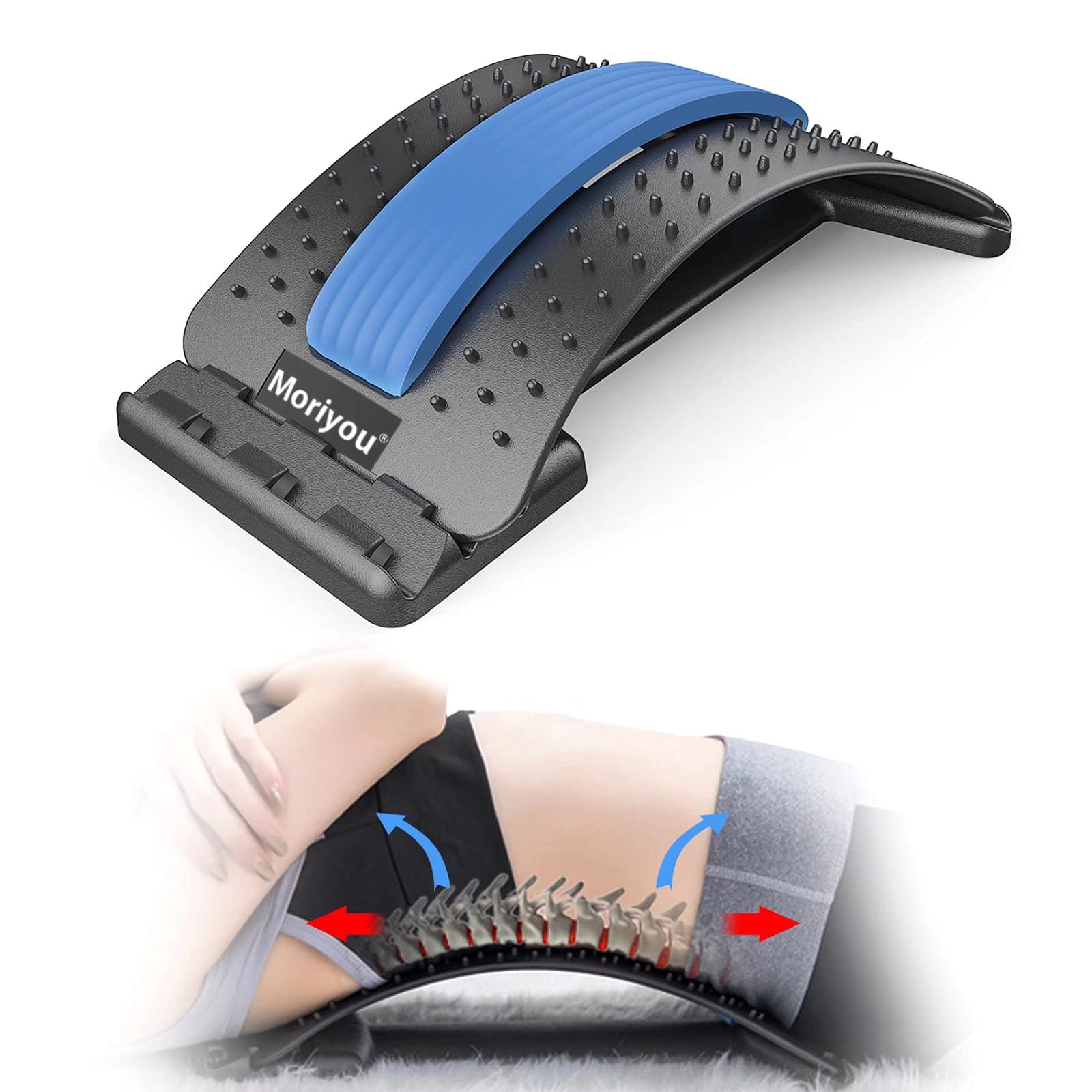 Back Stretcher for Pain Relief, Spine Deck with 3 Adjustable Settings