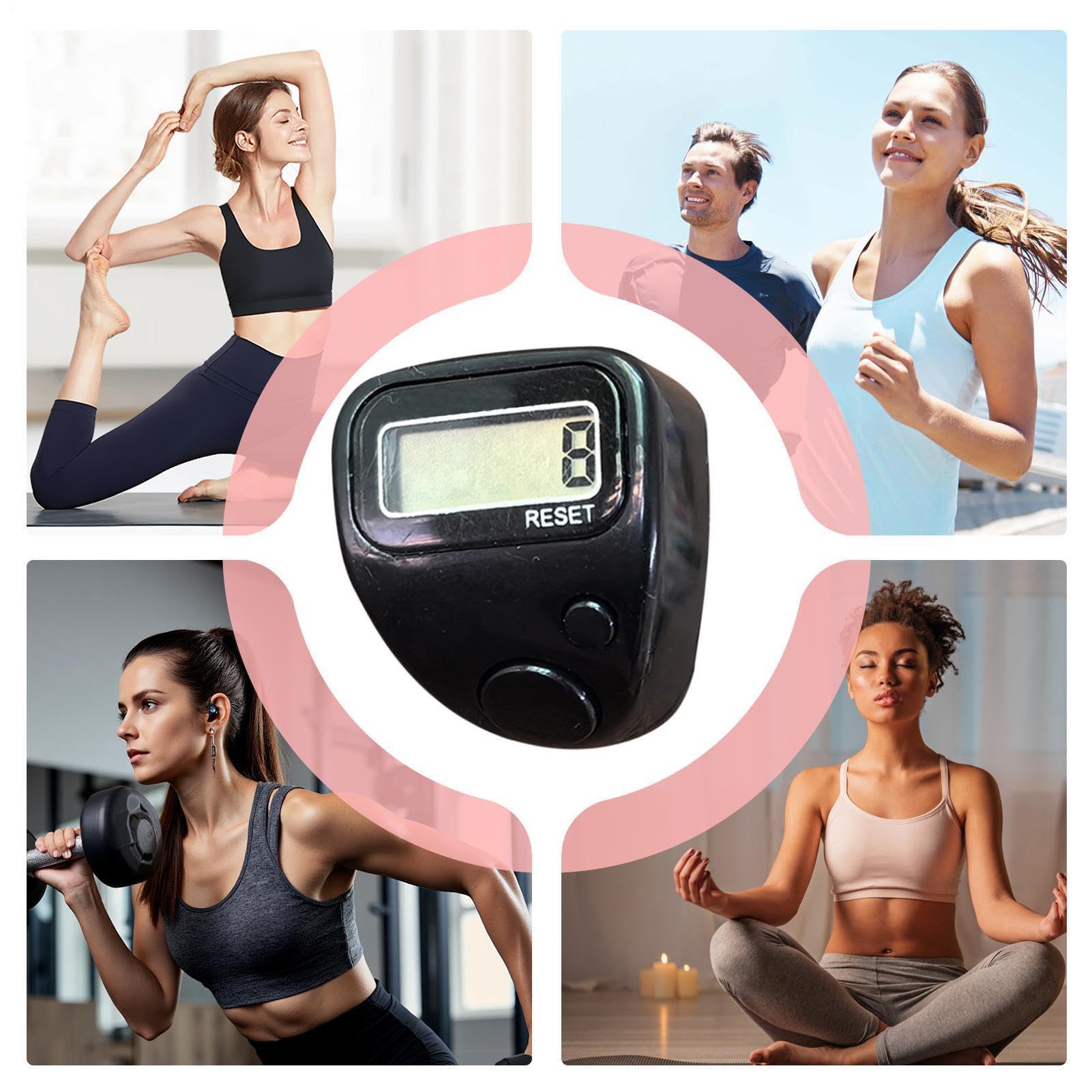 Finger Counter LCD Electronic Ring Clicker Counter Silent 5 Digit Tally Counter for Golf Sports Training Knitting