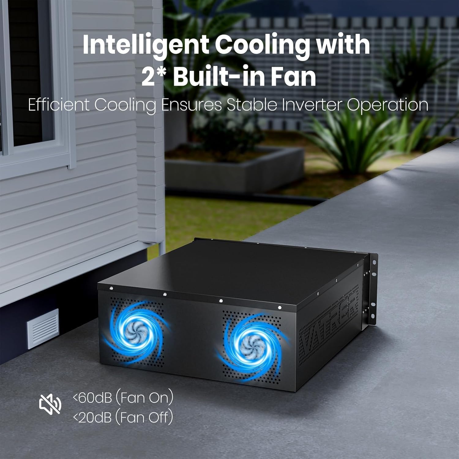 51.2V 100AH Lithium LiFePO4 Battery (3 Pack), 5000W Inverter, Built-in 100A BMS, with Touchable Display & APP, Max. 5.12KW Power Output, Free Server Rack Included, Perfect for Solar System & Off-Grid