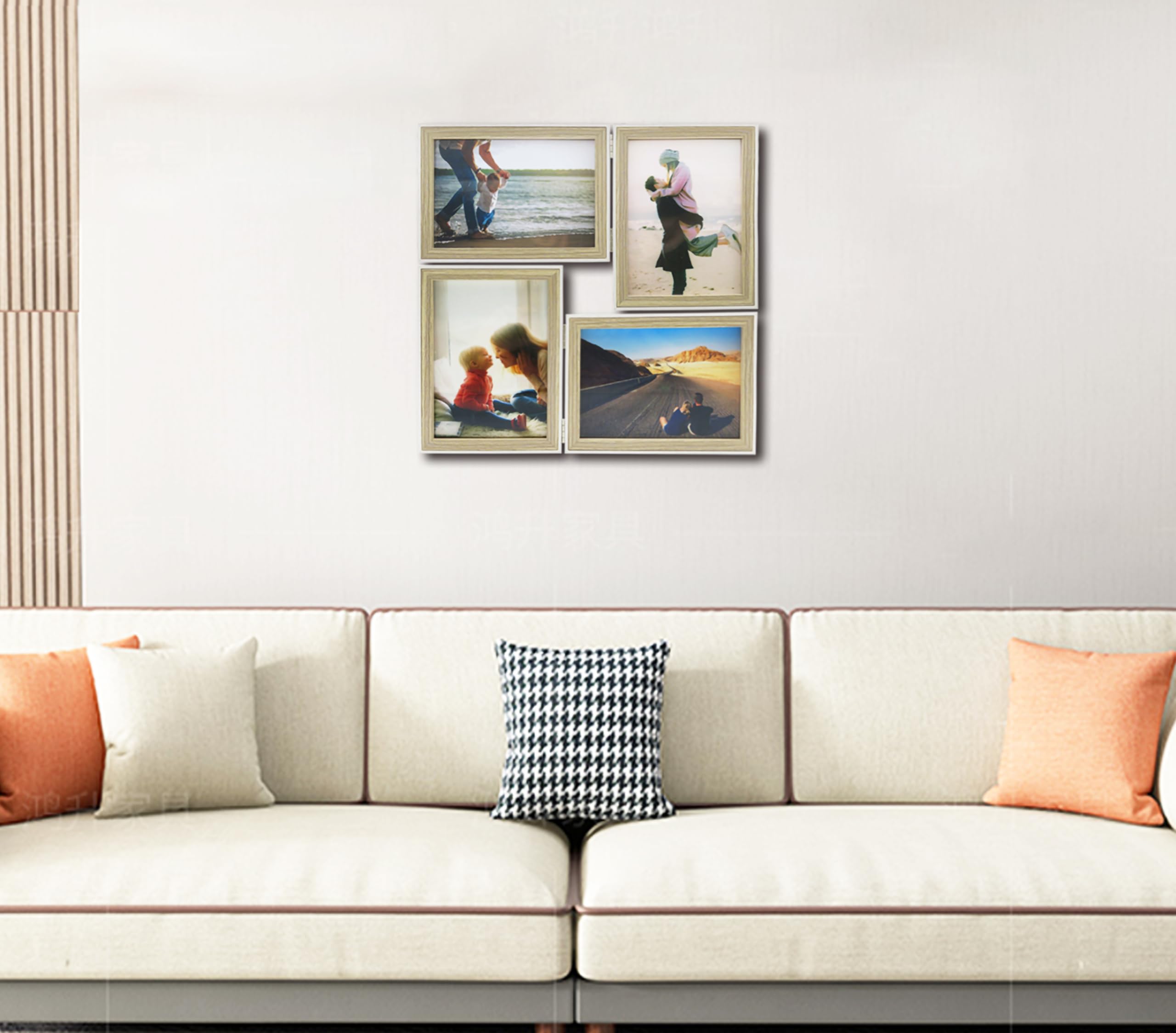 Cornice Doppia Pieghevole 13x18 Cm Legno - Portafoto Da Tavolo | Con Vetro | Bianco - Foto 10