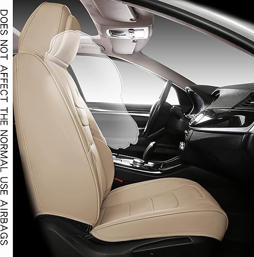 Miniatura 2 de Juego de fundas de cuero de cobertura completa para asiento de automóvil, ajuste universal para la mayoría de automóviles, sedanes, camiones, SUV,