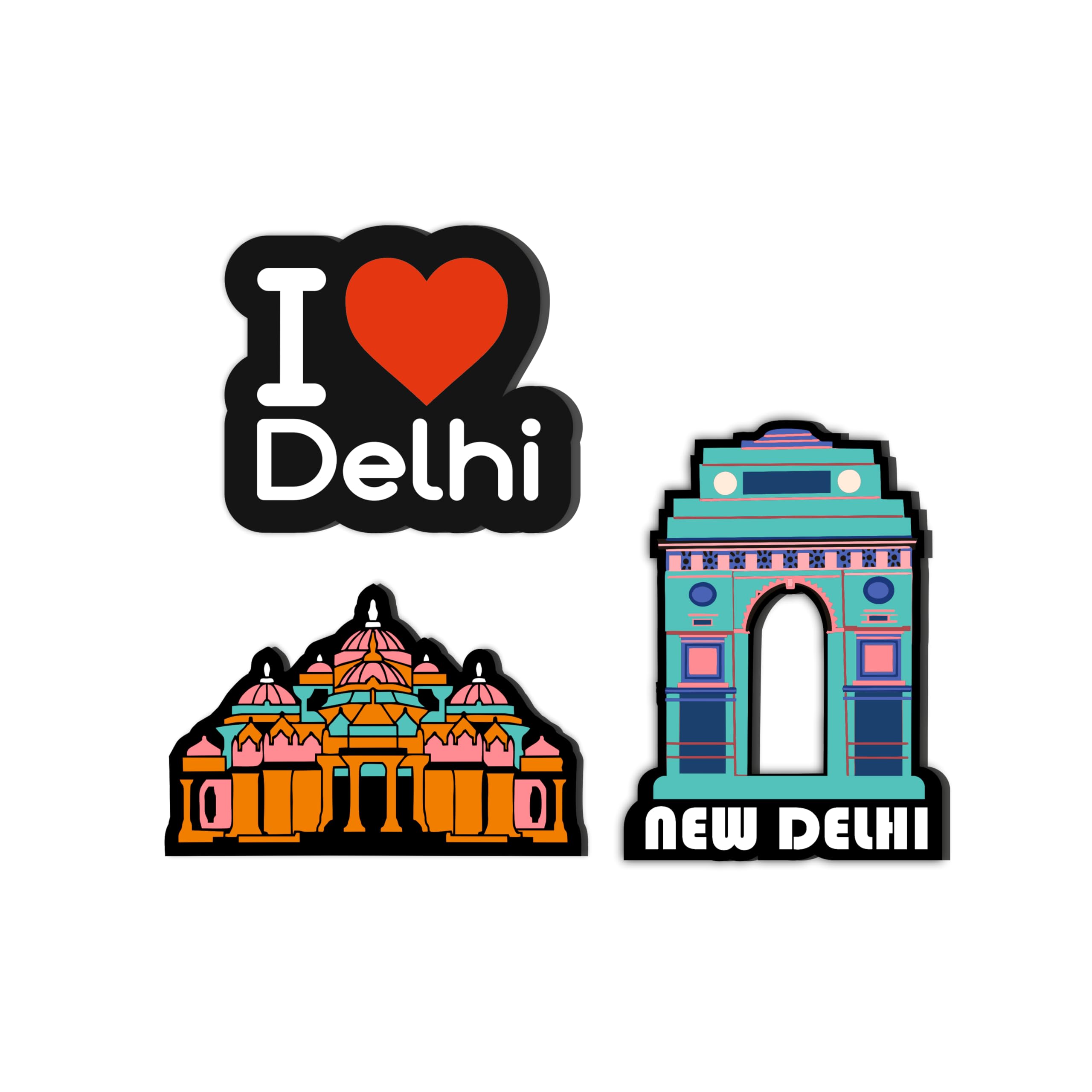 India Fridge Magnets - Set of 3 | Travel Decor -6 India Fridge Magnets - Set of 3 | Travel Decor -6