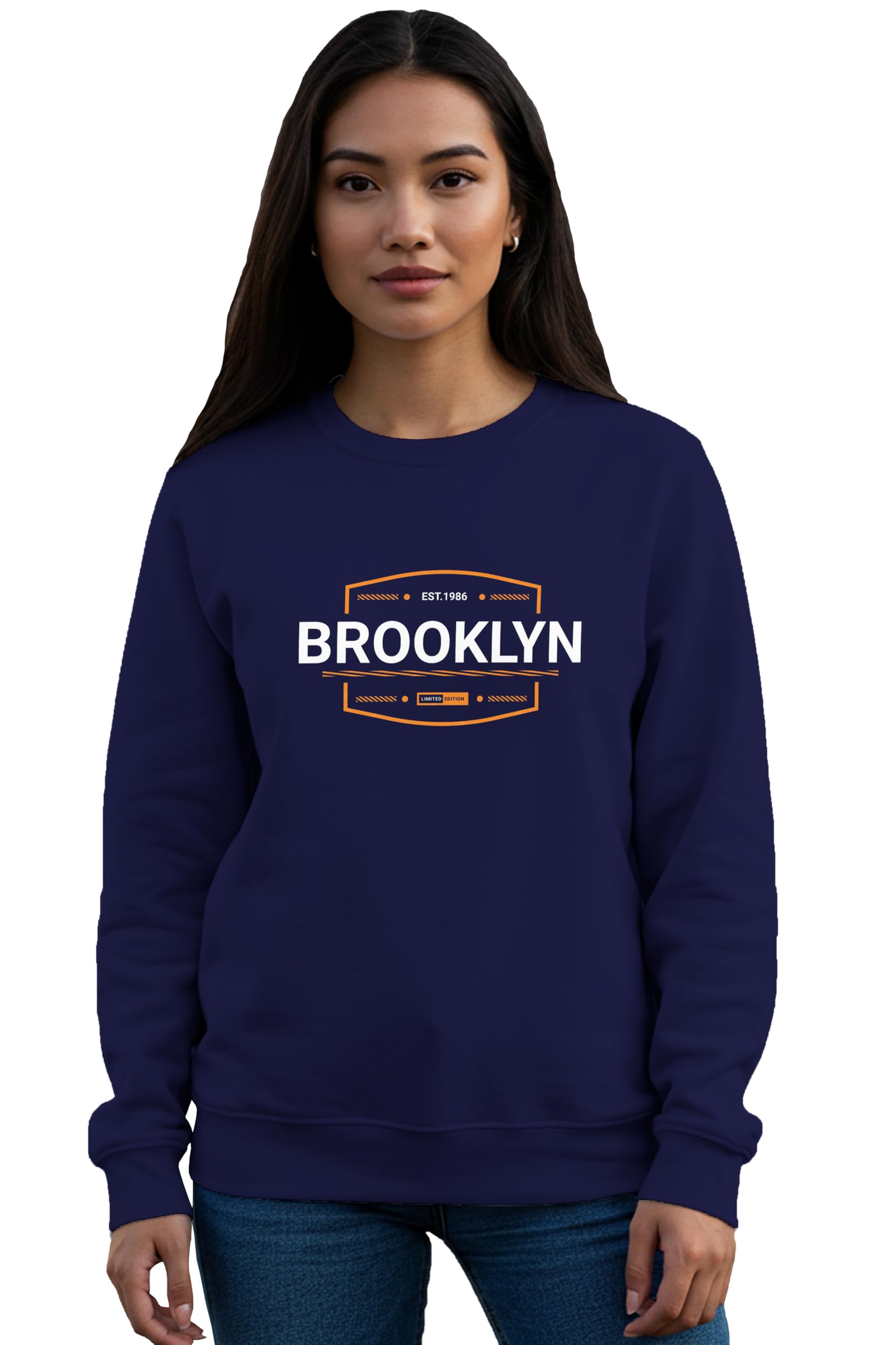 buy that trendz Winter Sweatshirt for Women Brooklyn Graphic Printed Round Neck Regular Fit Cotton Blend Gen Z Casual Sweatshirt-picture-44