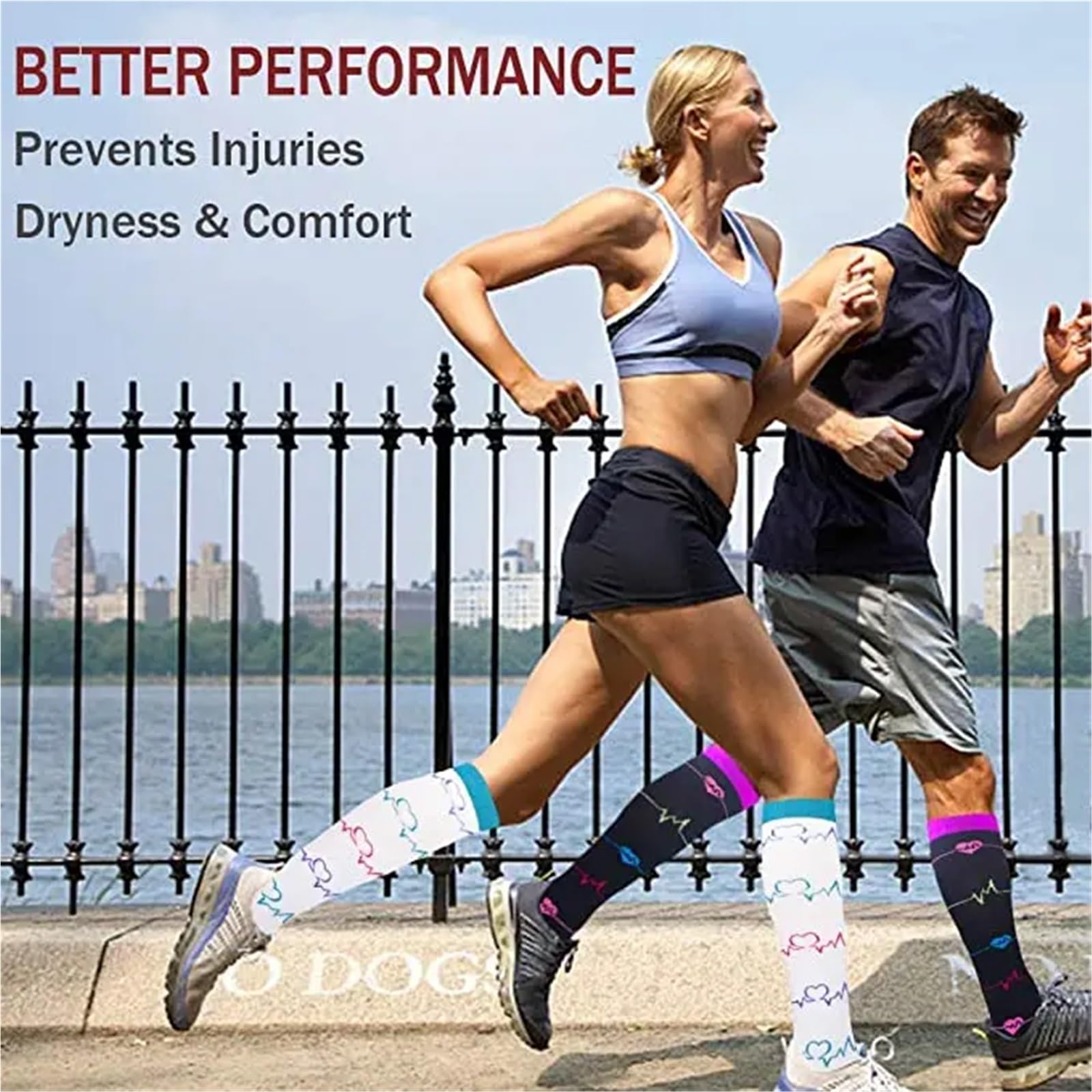 Medias de compresión for hombres y mujeres, medias for Edema, Diabetes, venas varicosas, calcetines deportivos, calcetines de compresión for correr a presión al aire libre