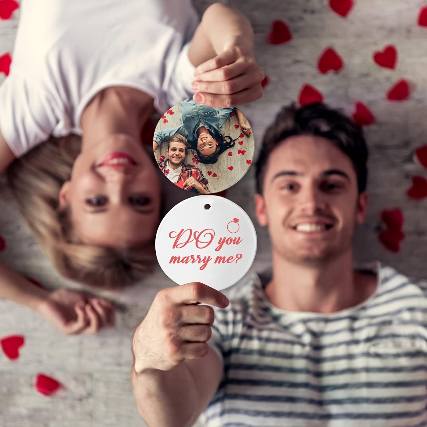 Sublimation Blanks Ornament Bulk 25pcs Personalized Christmas Ornaments Set Ceramic Ornaments White Sublimation Discs for Christmas Tree Decorations Wedding Birthday Gifts for Women Men 3" - Image 4