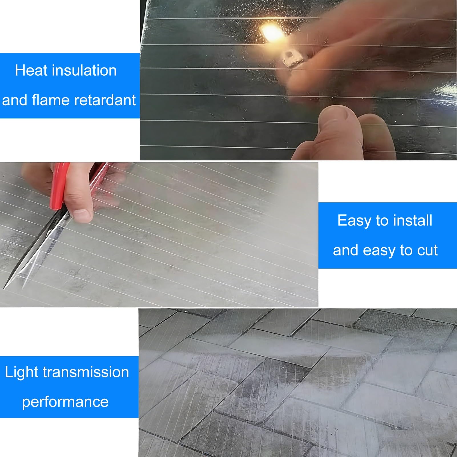 Láminas De Policarbonato para Techos, Paneles De Plástico para Invernaderos, Fibra De Vidrio para Iluminación Natural, para Jardinería, Agricultura(1.2x4cm)