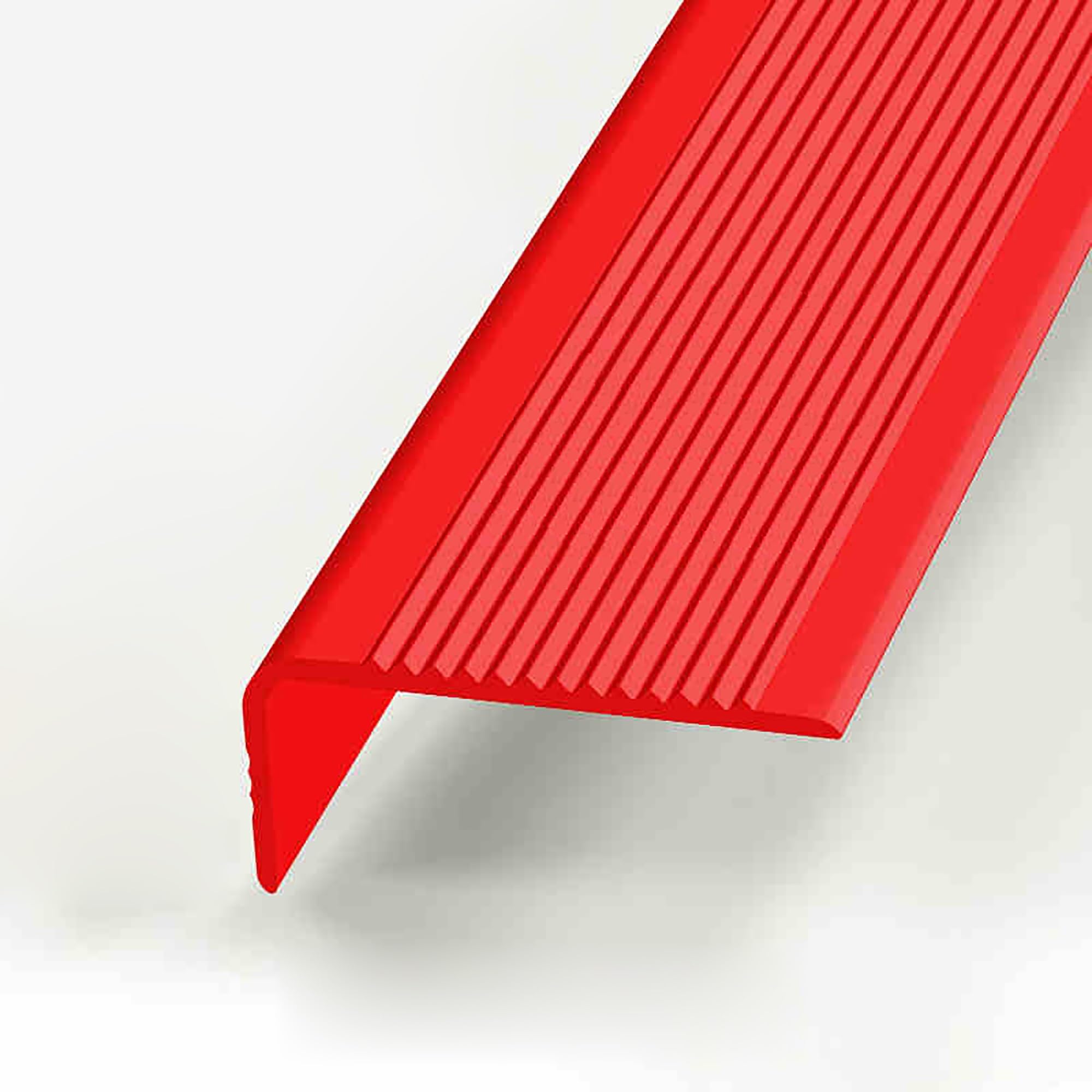 FOELANNE Self Adhesive Rubber Angle Edging, Non-Slip Self Adhesive Stair Nosing Indoor Outdoor Multicolor 0.5-10m(Red,1m/39.3in)