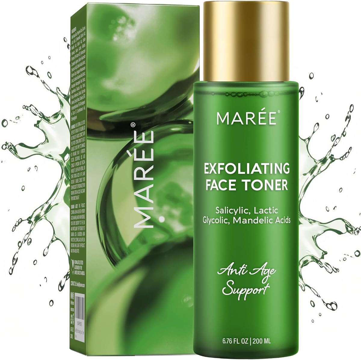 Exfoliating Toner with Salicylic Acid – AHA BHA Face Exfoliant & Pore Cleaner – BHA Liquid Exfoliant for Sebum & Dead Skin Care Remover – Face Exfoliator – Acido Salicilico Exfoliante Facial