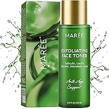 MAREE Exfoliating Toner with Salicylic Acid &ndash; AHA BHA Face Exfoliant &amp; Pore Cleaner &ndash; BHA Liquid Exfoliant for Sebum &amp; Dead Skin Care Remover &ndash; Face Exfoliator &ndash; Acido Salicilico Exfoliante Facial