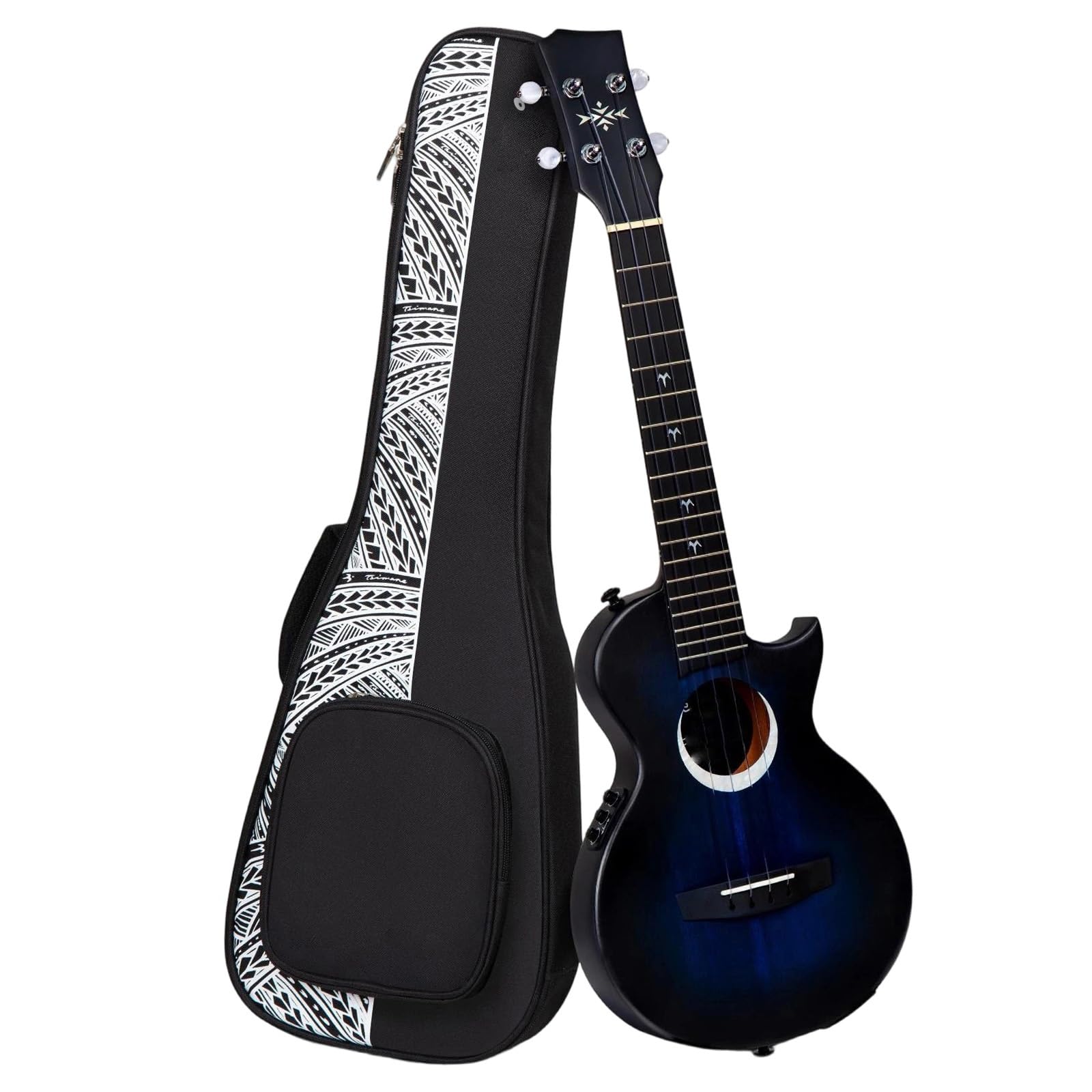 Ukulele Instrumenty Muzyczne Ukulele Dla Początkujących Profesjonalne Mahoniowe 26 Cali W Zestawie Pokrowiec I Pasek(Blue)