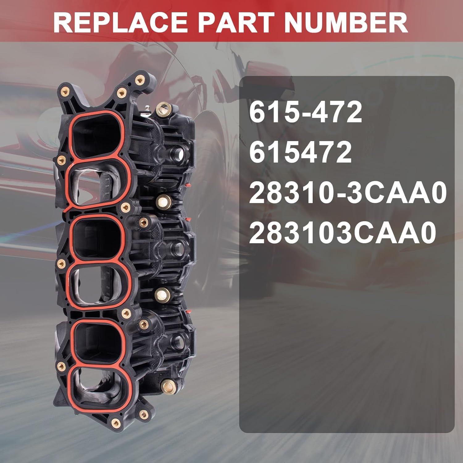615-472 Engine Intake Manifold Compatible with 2014 Kia Sedona 2011-2013 Kia Sorento 2010-2012 Hyundai Santa Fe V6 3.5L 4-Door Replace 28310-3CAA0 283103CAA0