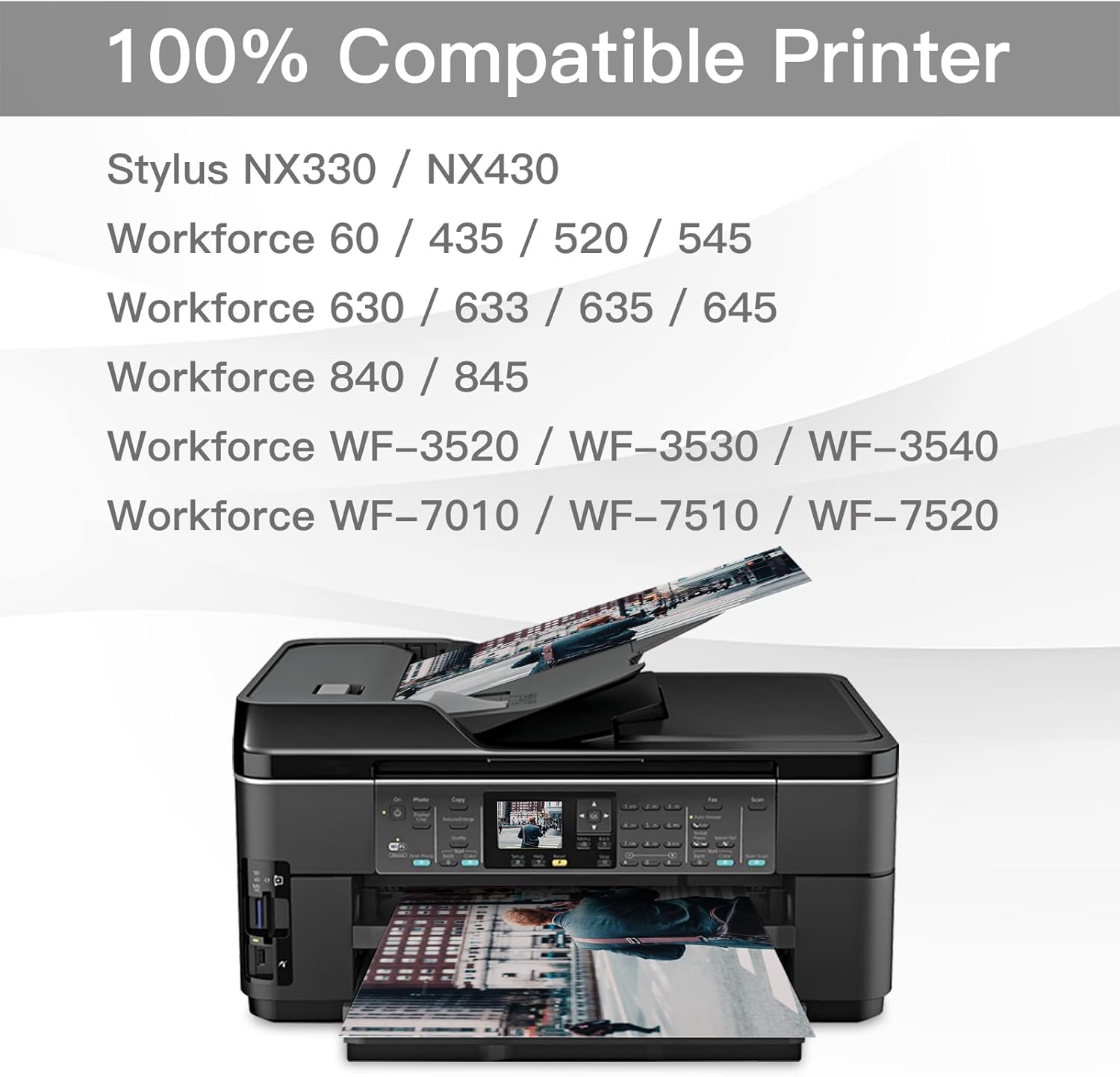 BeOne Remanufactured Ink Cartridges Replacement for Epson T126 126 to use with Workforce 60 435 520 545 630 633 635 645 840 845 WF-3520 WF-3530 WF-3540 WF-7010 WF-7510 WF-7520 Printer (4BK 2C 2M 2Y)