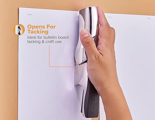 Miniatura 5 de Bostitch Office - Engrapadora de 40 hojas, tamaño pequeño, cabe en la palma de tu mano, cromo