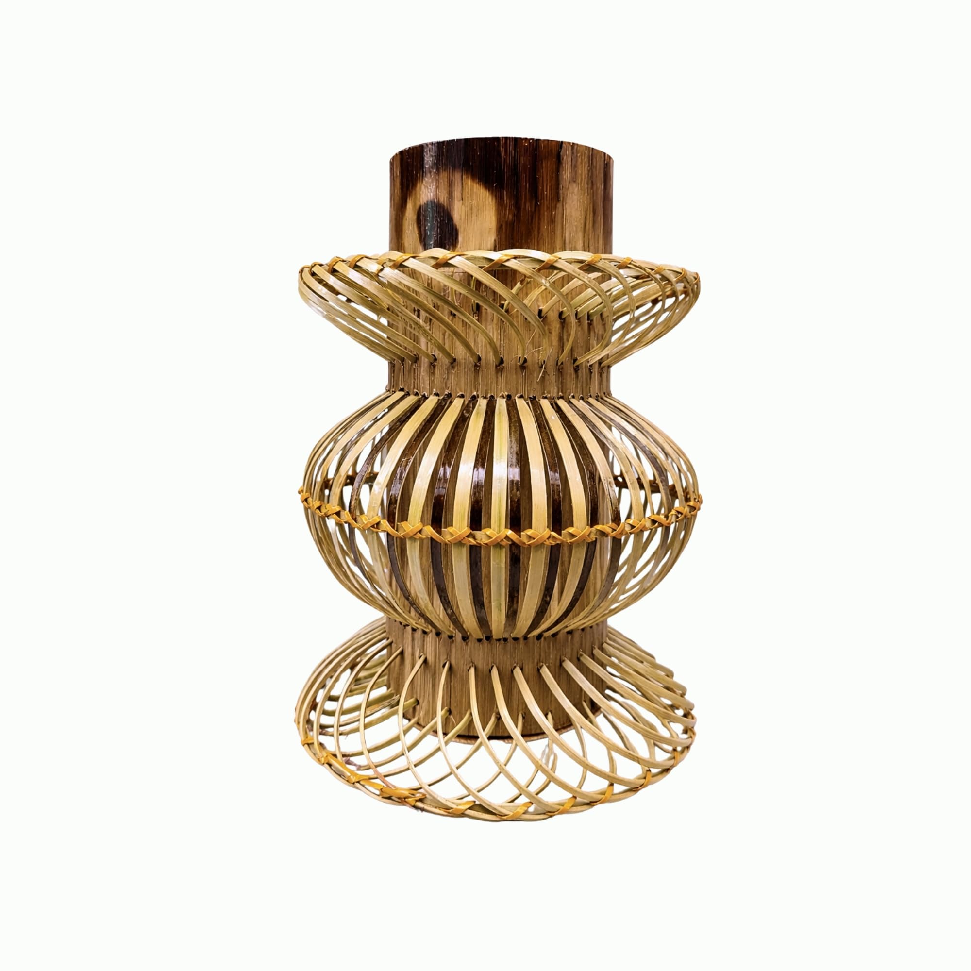 DIGI ART'S Bamboo Flower Vase – 8 Inch | Eco-Friendly Wooden Lamp-Style Decorative Pot | Natural Bamboo Planter for Home, Office & Table Centerpieces | Indoor & Outdoor Décor-image-37