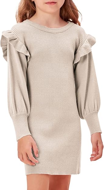 girls grey sweater dress