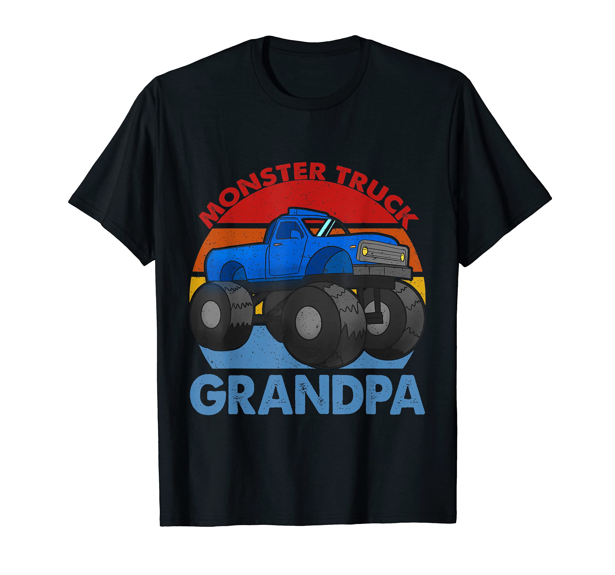 Monster Truck Grandpa 4x4 Mudding Truck Vintage T-Shirt