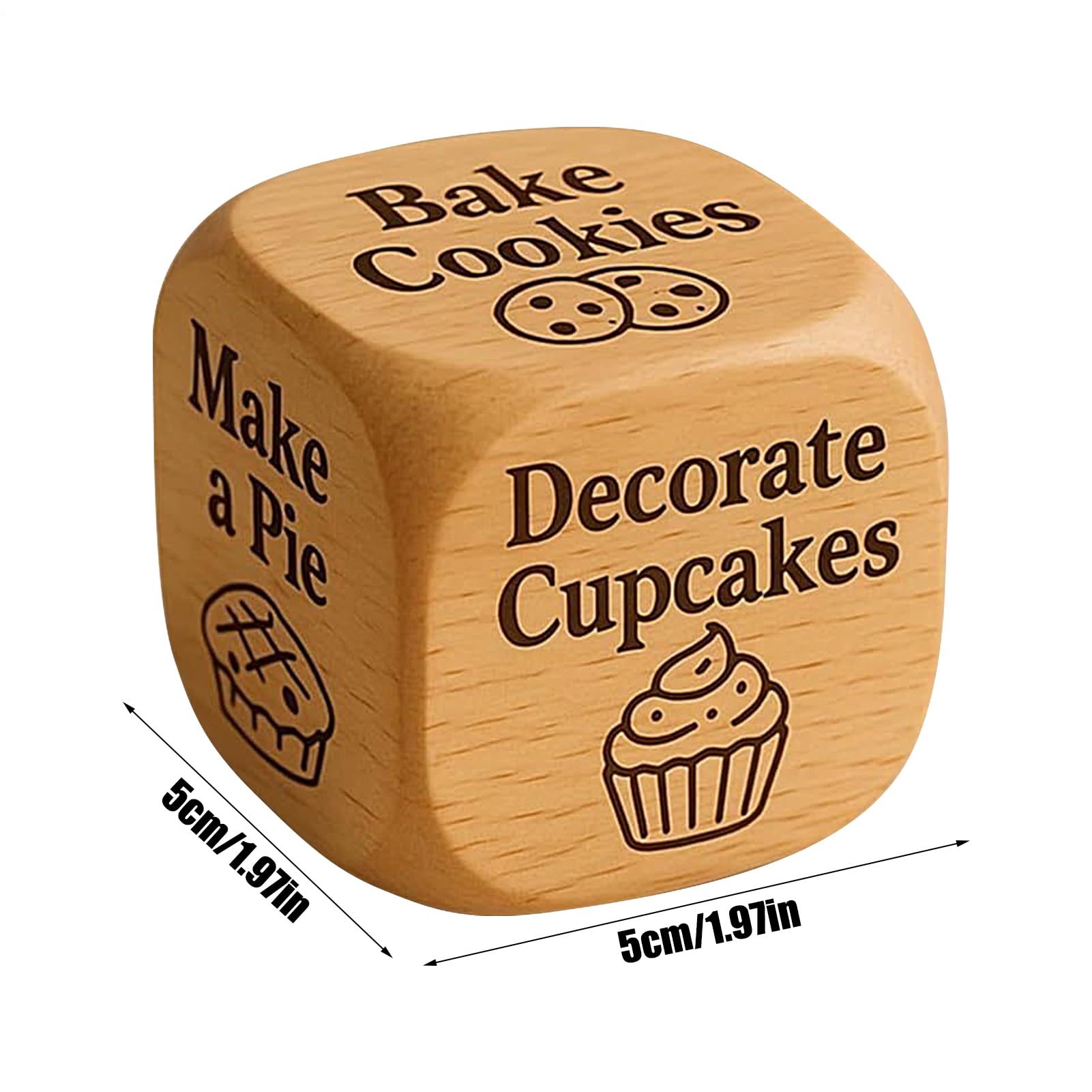 Divertente Ditale per pasticceria, accessorio divertente in legno | con incisione a 6 facce, divertente per cucina, per coppie adulti, , serate di compleanno