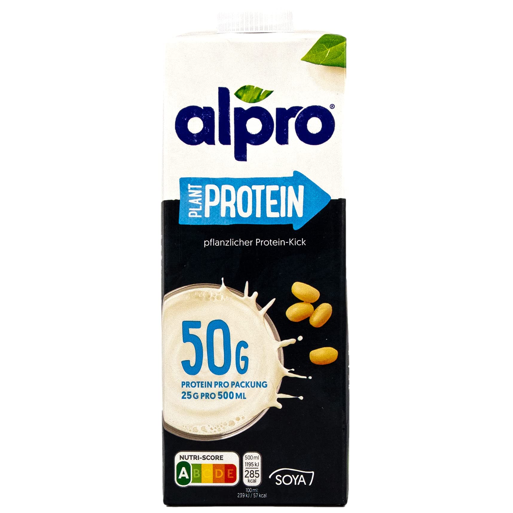Alpro - 2er Pack Protein Sojadrink 1 Liter - Plant Proteindrink Soja Soya Drink 100 % pflanzlich (50 g Eiweiß pro Packung)