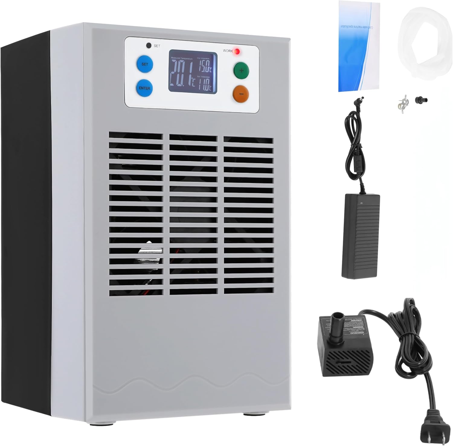 Cooling Machine Aquarium Chiller Cooler Water Chiller with Pump for Fish Tank & Hydroponics System, Cold Plunge Cooler Saltwater Freshwater Coral Reef Crystal Shrimp 30L/7.93GAL Tank