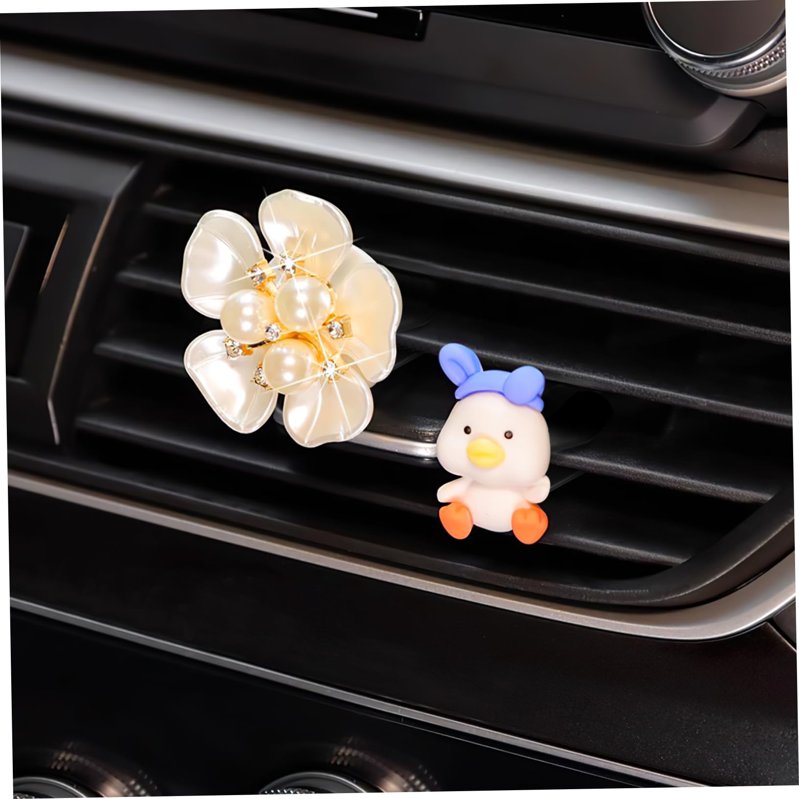 UKCOCO Clip per Profumatore Auto 100 Pezzi in Metallo e Plastico per Bocchette D'aria Auto Nero, Resistente e Compatibile per Decorazione e Fai da Te