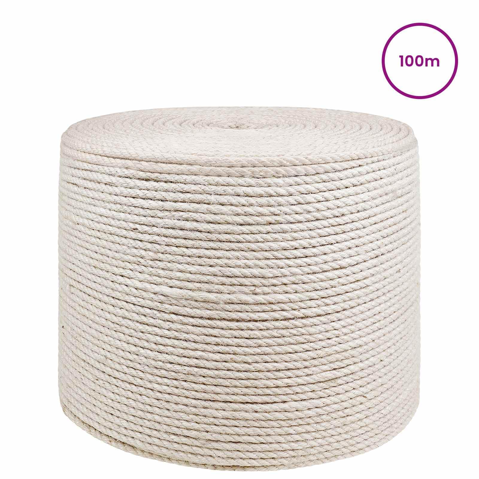 Ficelle en Jute Naturelle 10 pièces Blanc 2 cm de diamètre pour Bricolage Jardinage Fixation et décoration intérieur extérieur