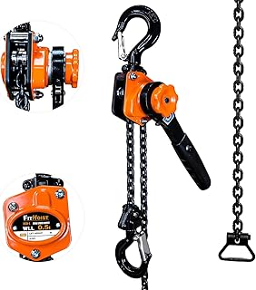 FITHOIST Chain Hoist Come Along 1/2 Ton | Mini Lever Chain Hoist 1100Lbs Capacity with 10' Lift G80 Chain | Ratchet Chain Puller Hoist 2 Heavy Duty Hooks | for Garages, Warehouse