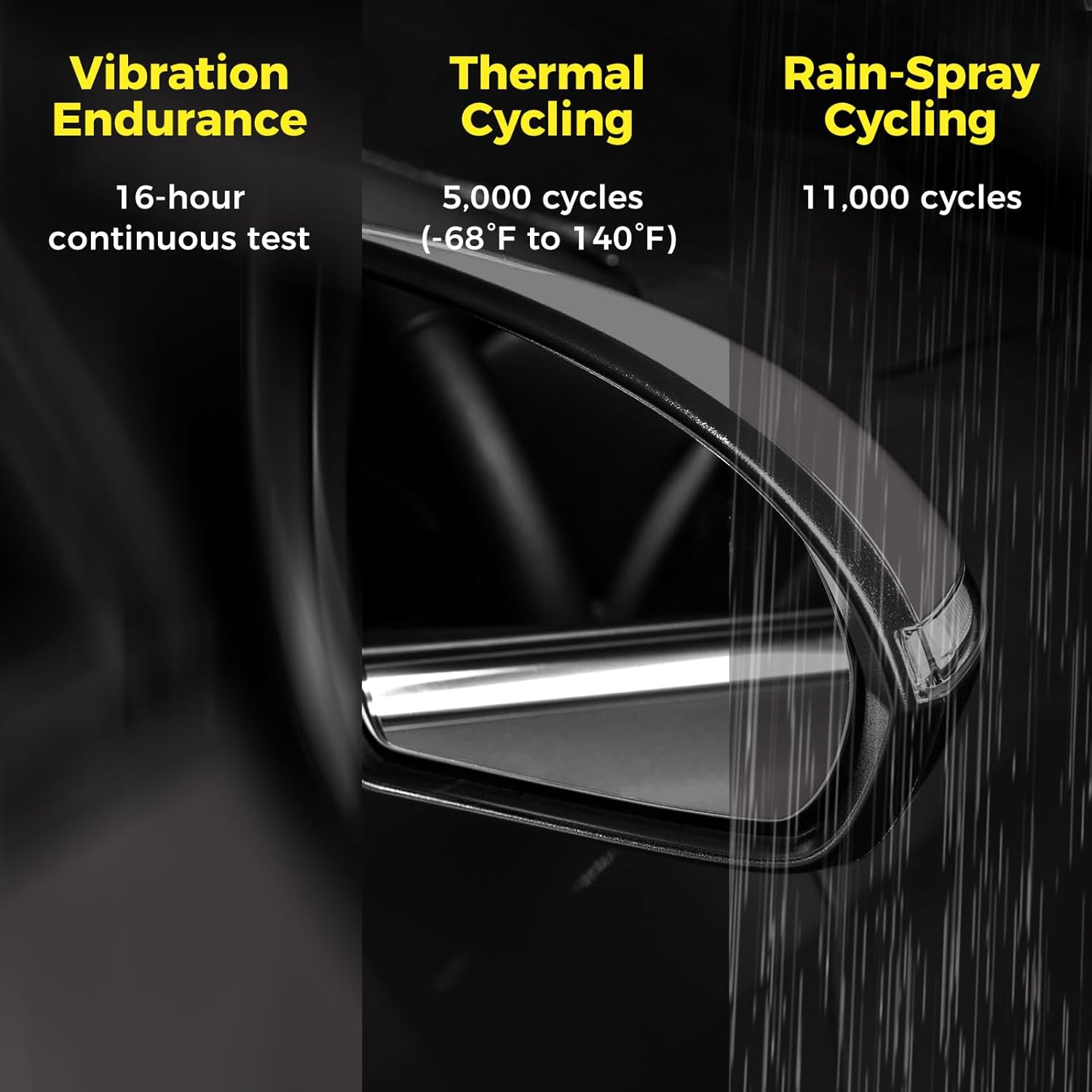 Driver Side Mirror (Left/LH) Compatible with Hyundai Elantra 2011-2013, Power Adjust, Manual-Folding, w/Turn Signal, 5-Pin Connector, Black Housing, Replaces 87610-3Y100, HY1320179