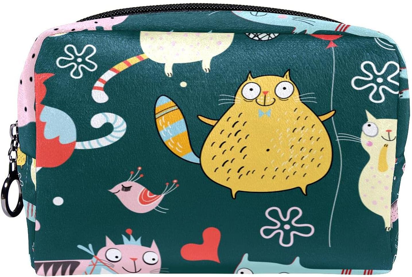 化粧鞄化粧鞄トイレタリー鞄オーガナイザー猫イラストかわいい 女性と女の子のための