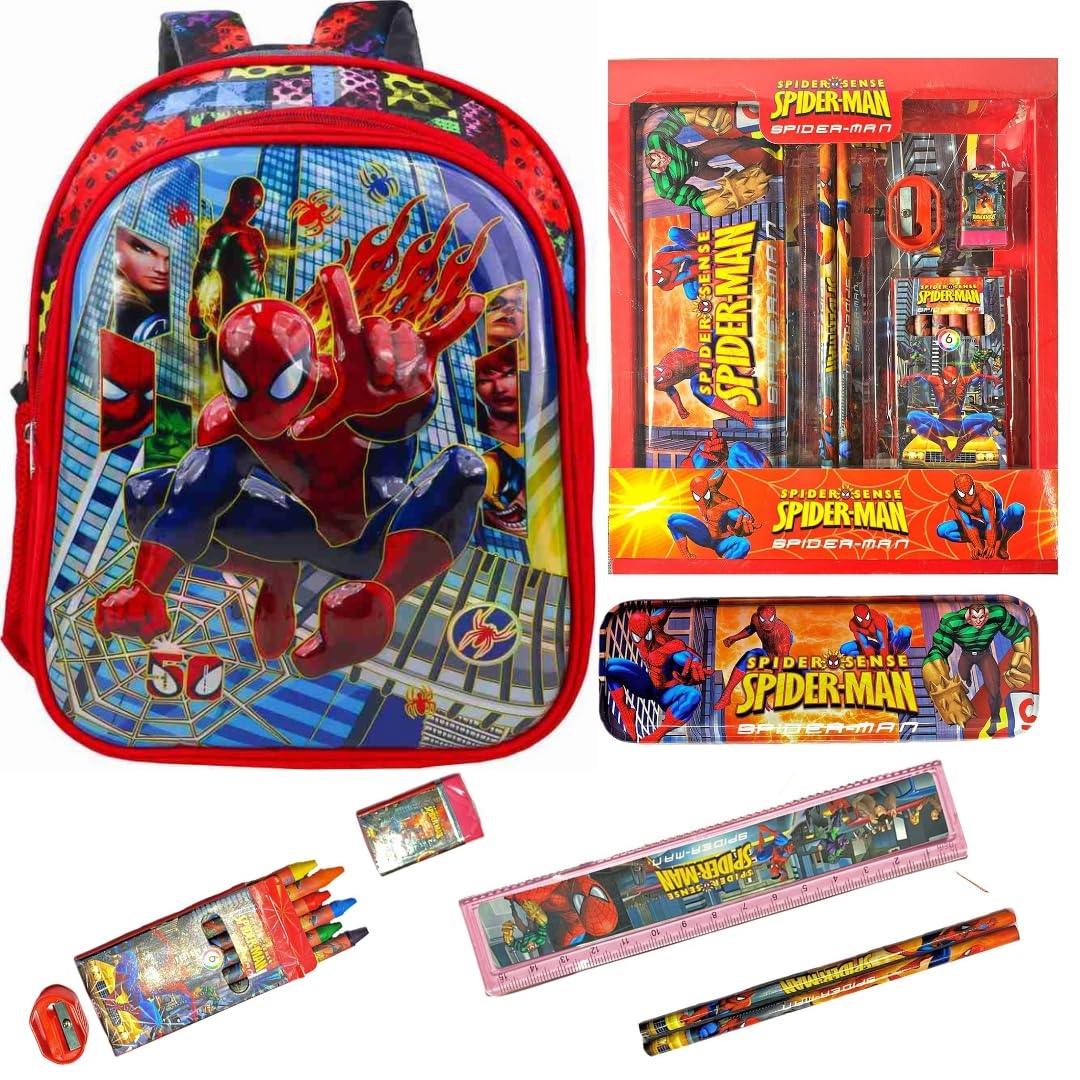 See full amazon price history chart for Prezzie Villa 8 pcs Spider-Man Backpack Set for Boys, Superheroes School Supplies Kit with Avengers Pencil Pouch, Eraser, Sharpener, Ruler, Pens, Crayons for Birthday Return Gift Prezzie Villa 8 pcs Spider-Man Backpack Set for Boys, Superheroes School Supplies Kit with Avengers Pencil Pouch, Eraser, Sharpener, Ruler, Pens, Crayons for Birthday Return Gift (B0D77R8YFT) Amazon Price History, Amazon Price Tracker