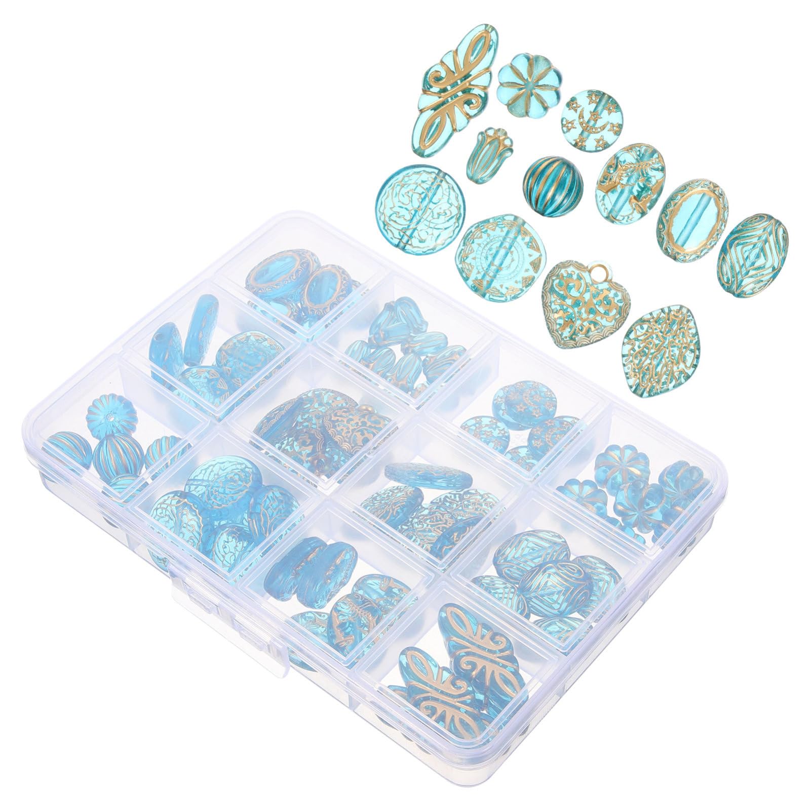 NUOBESTY 4 Boîtes Pince à Perles Pendentifs Perles avec des Lettres pour Faire des Bracelets Kits De Perles Charme Perles pour La Fabrication De Bracelets Recharge Acrylique Dark Green
