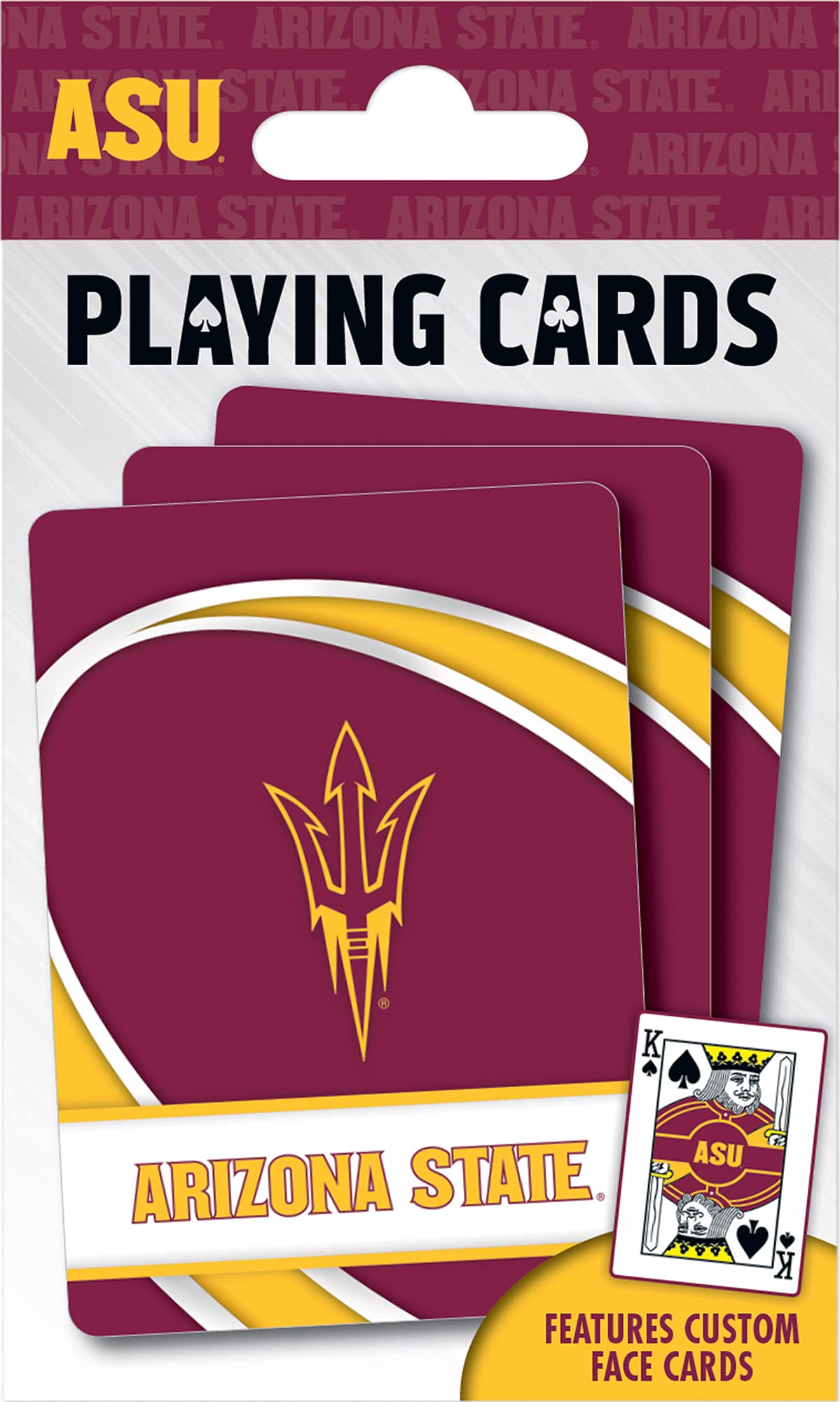 MasterPieces Family Games - NCAA Arizona State Sun Devils Playing Cards - Officially Licensed Playing Card Deck for Adults, Kids, and Family 2.5" x 3.5"