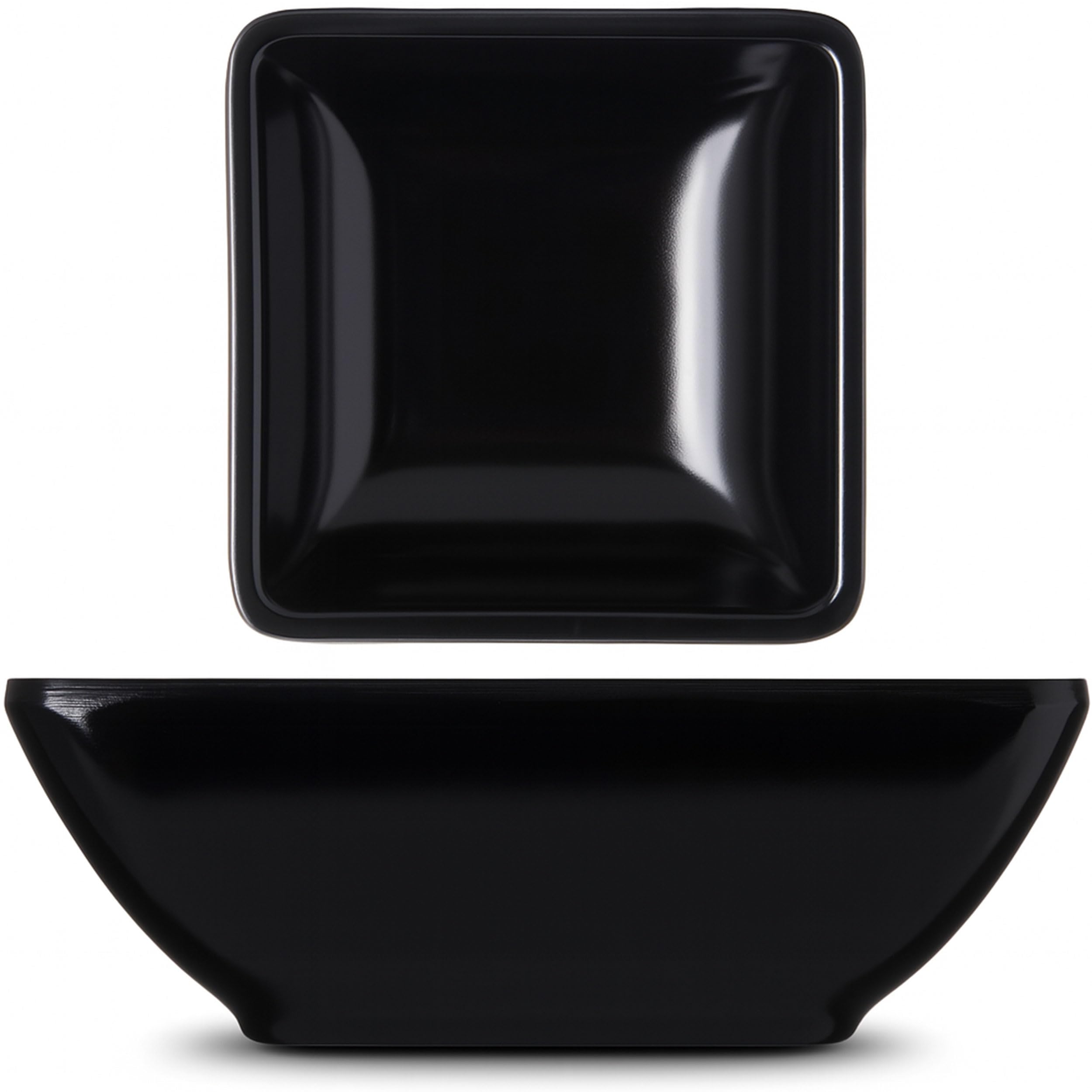 Carlisle 086003 - Ramequín cuadrado de melamina, capacidad de 2 onzas, color negro (caja de 48)