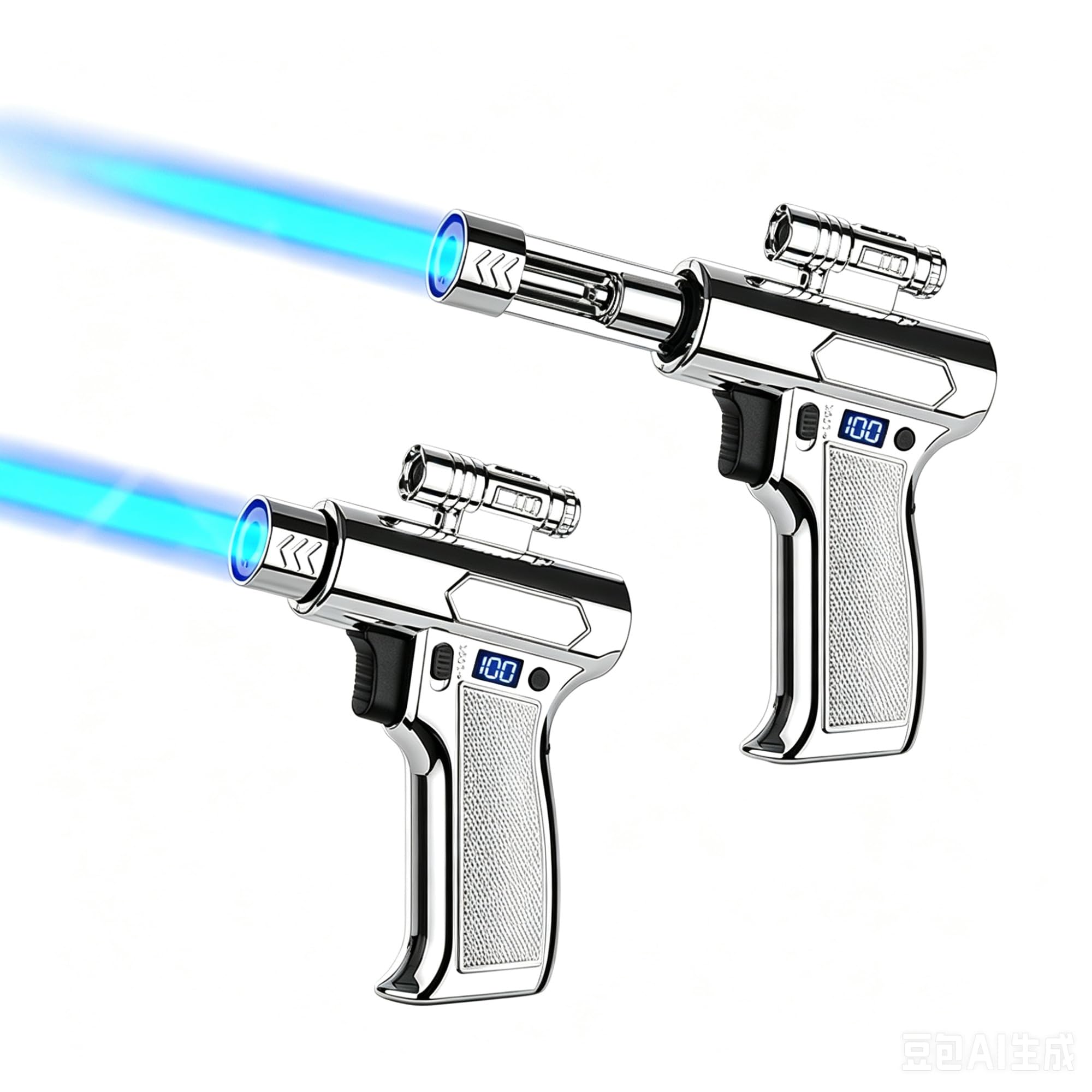 Torch Lighter with Safety Lock, Extendable Windproof Butane Jet Flame
