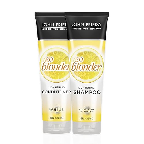 Champú aclarador y acondicionador Sheer Blonde Go Blonder de John Frieda 845 onzas líquidas