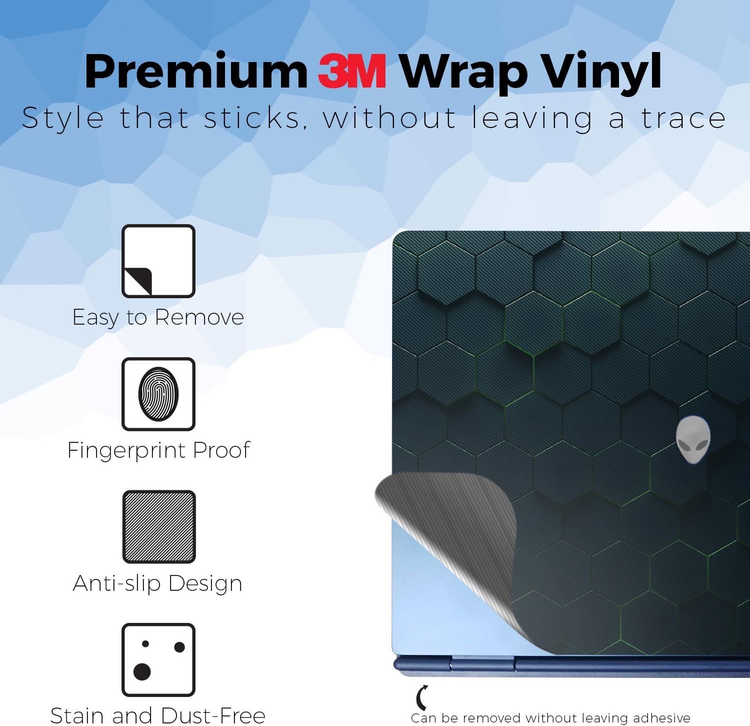 Laptop Skin Compatible with Alienware 16/16X Aurora (2025) - Acid Hex - Premium 3M Vinyl Protective Wrap Decal Cover - Easy to Apply | Crafted in The USA by MightySkins