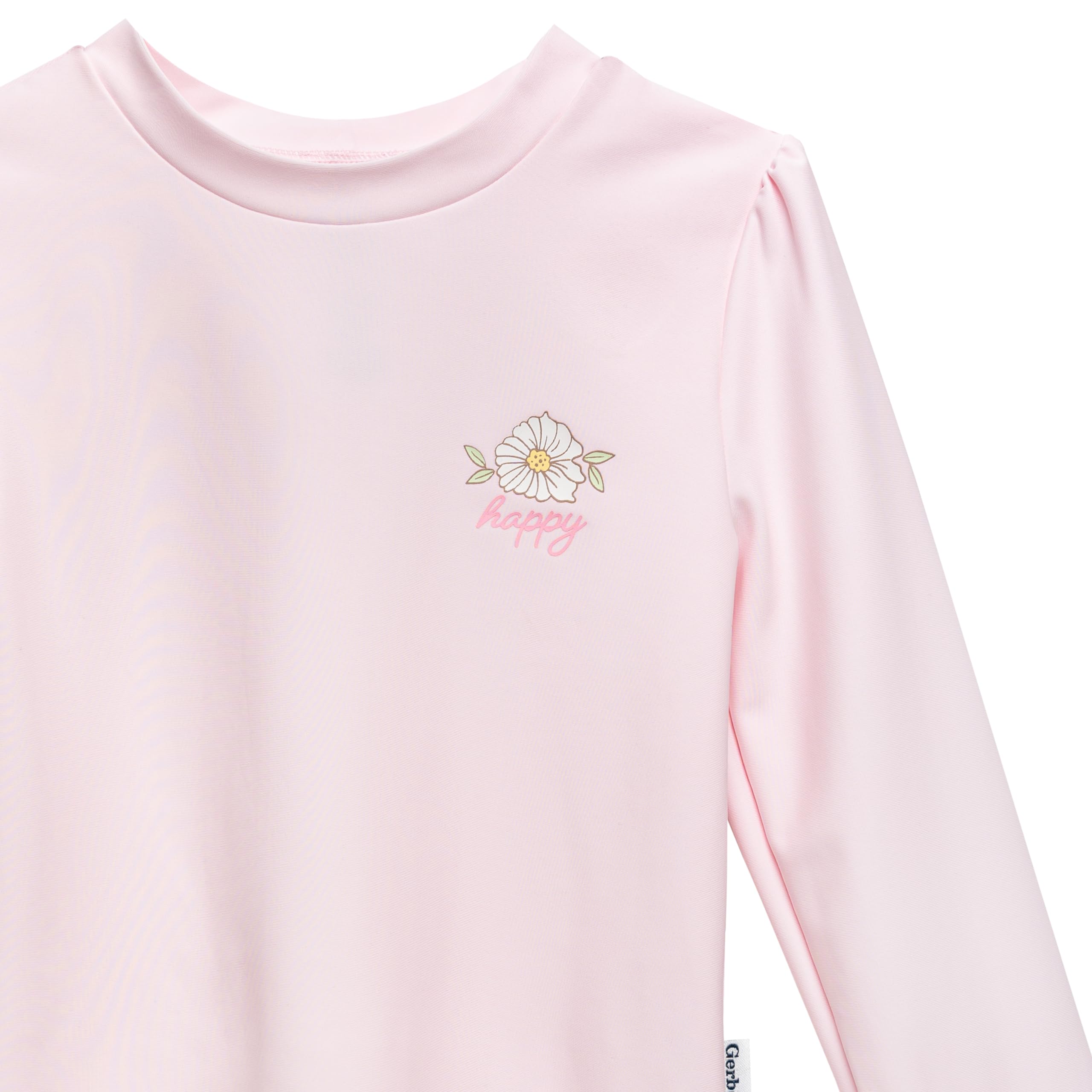 Gerber Baby Toddler Long Sleeved Rashguard Swim Bathing Suit Set Ensemble de Maillot dermoprotecteur Bébé Fille