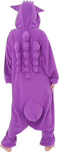Miniatura 7 de SAZAC Gengar Kigurumi - Mameluco premium de Pokémon para adultos, disfraz de Halloween lujoso para adultos, ropa de descanso lavable a máquina