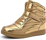 UBFEN Womens High Top Sneakers with Hidden Wedge Heel Ankle Support 2 Inch Height Increase 80s Retro Casual Boots