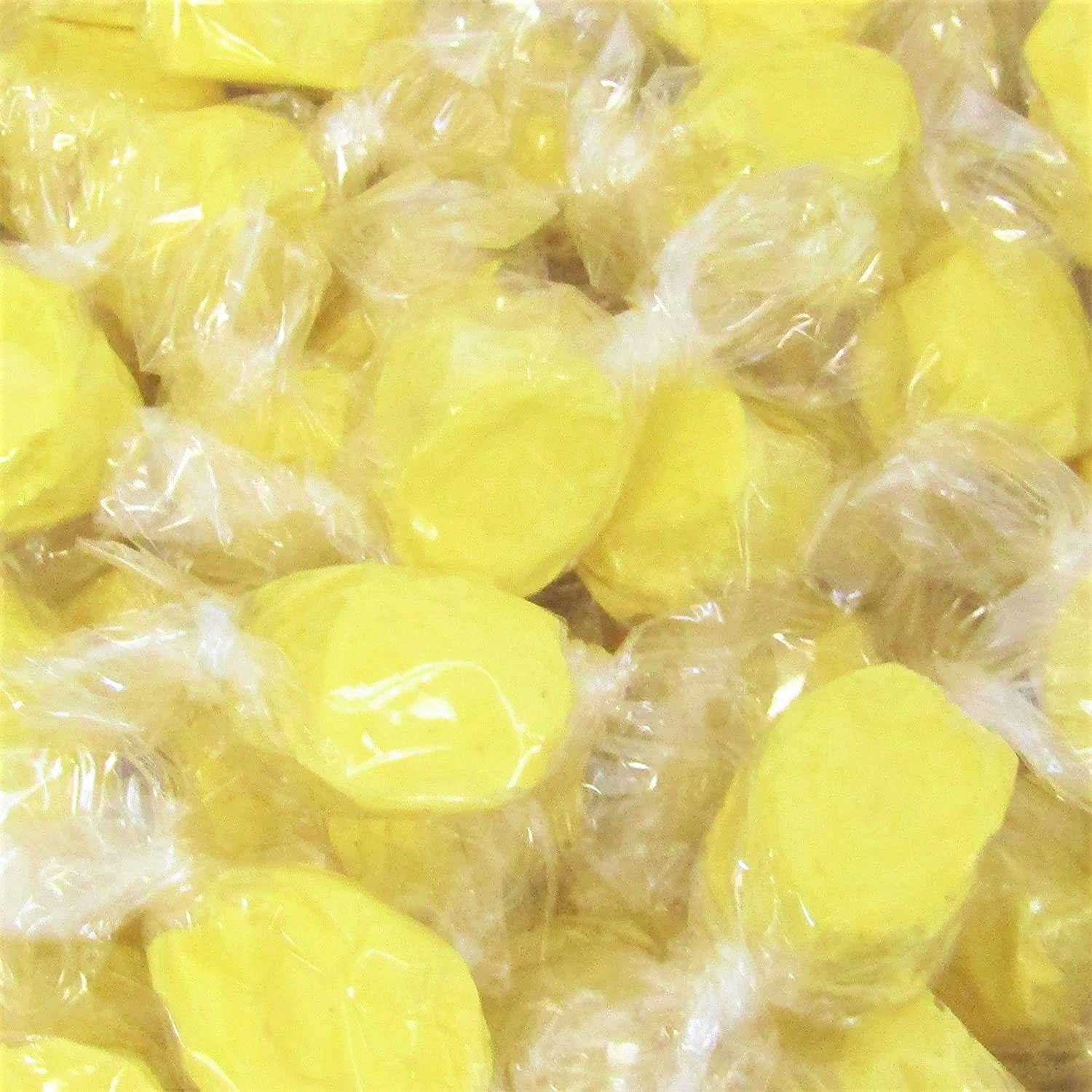 Gourmet Yellow Mango Soft Taffy Candy Chews by It's Delish, 5 lbs Bulk Bag – Individually Wrapped Yellow Taffies Chewy Mango Flavored Fruit Chews – USA Made & Certified Kosher
