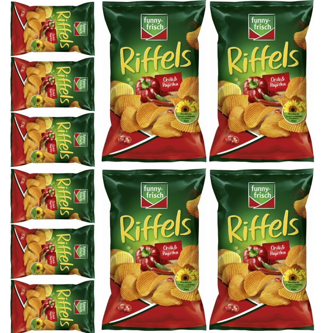 Riffels Chili & Paprika Chips Cracker 150 gramm, 10 ER