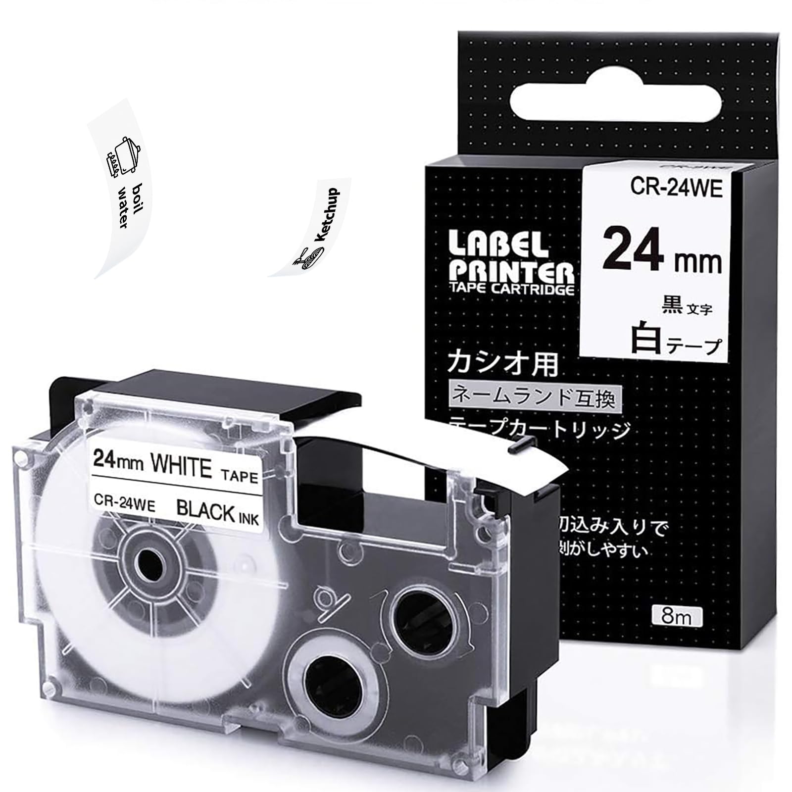 Amazon | Airmall 互換 カシオ ネームランド テープ 24mm XR-24WE
