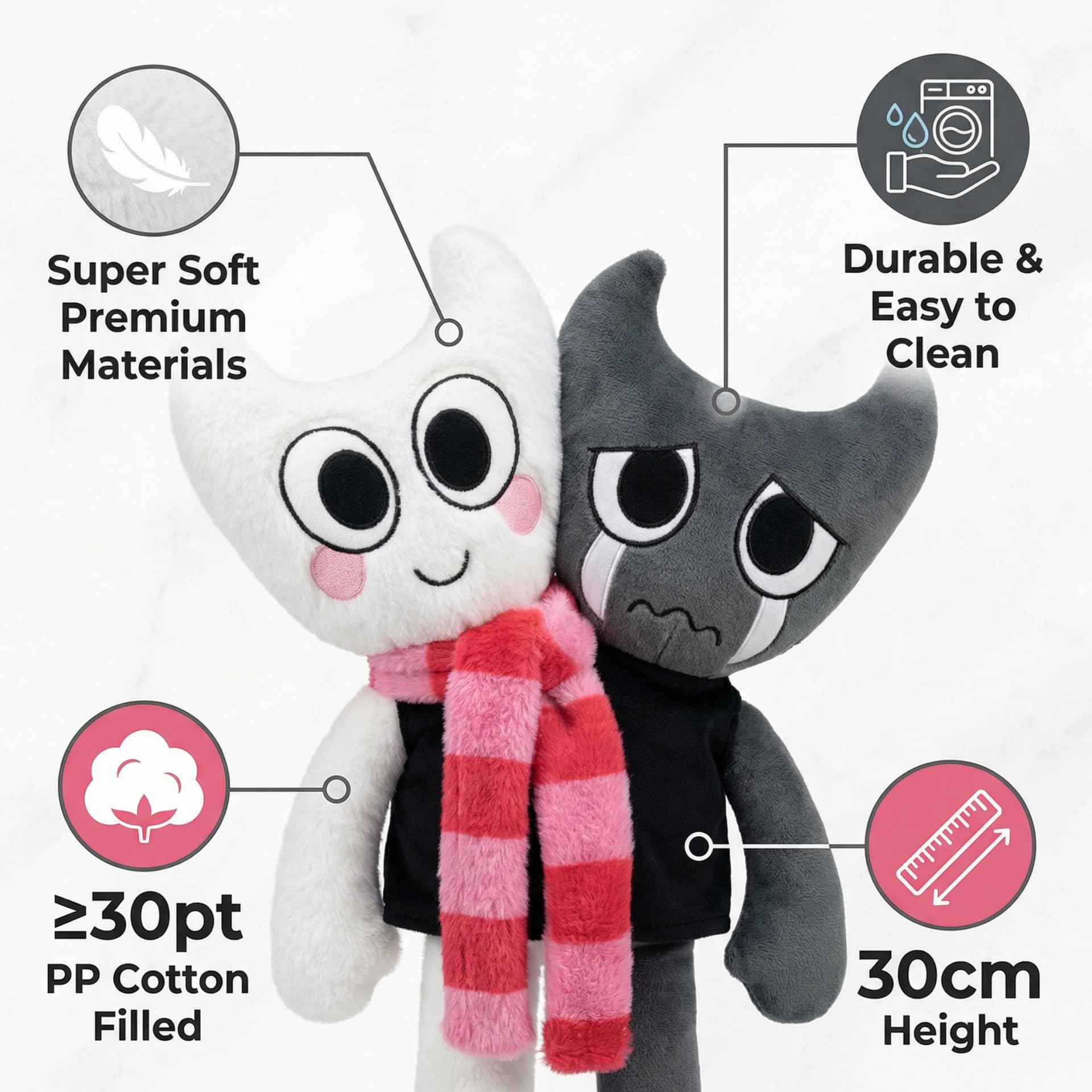 Dandy's World Plush - Super Soft Game Character Stuffed Animal | Cute Collectible for Fans, All Ages & Perfect Stocking Filler Gift (Twisted Razzle & Dazzle 30cm) — view 2